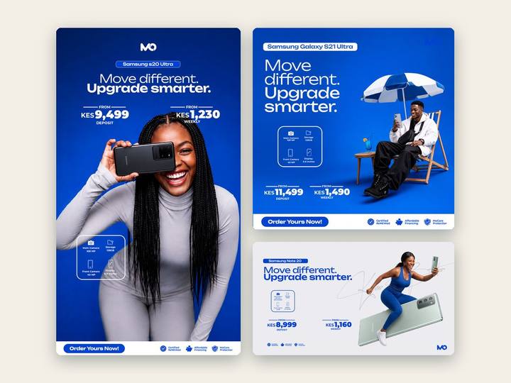 MoPhones “Move different” ads — Digital Marketing work by a KYN trainer